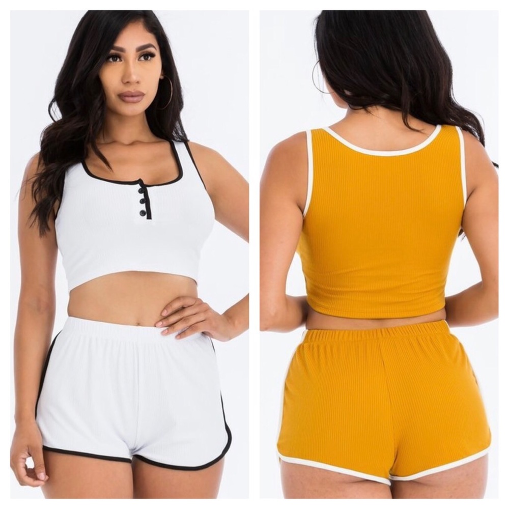 🆕↙️ Cropped tank top and shorts set